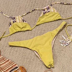 Acacia Swimwear Green Arrow Set